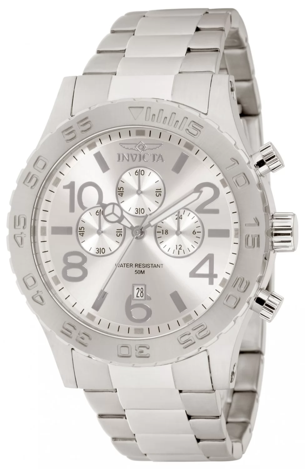 Invicta Men's 1269 Specialty  Quartz Chronograph Silver Dial Watch