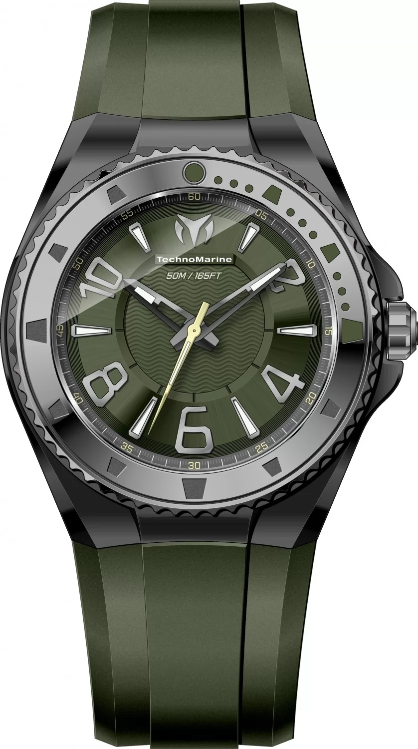 Technomarine Men's TM-225025 Lusso Mare Quartz 2 Hand Olive Green Dial Watch