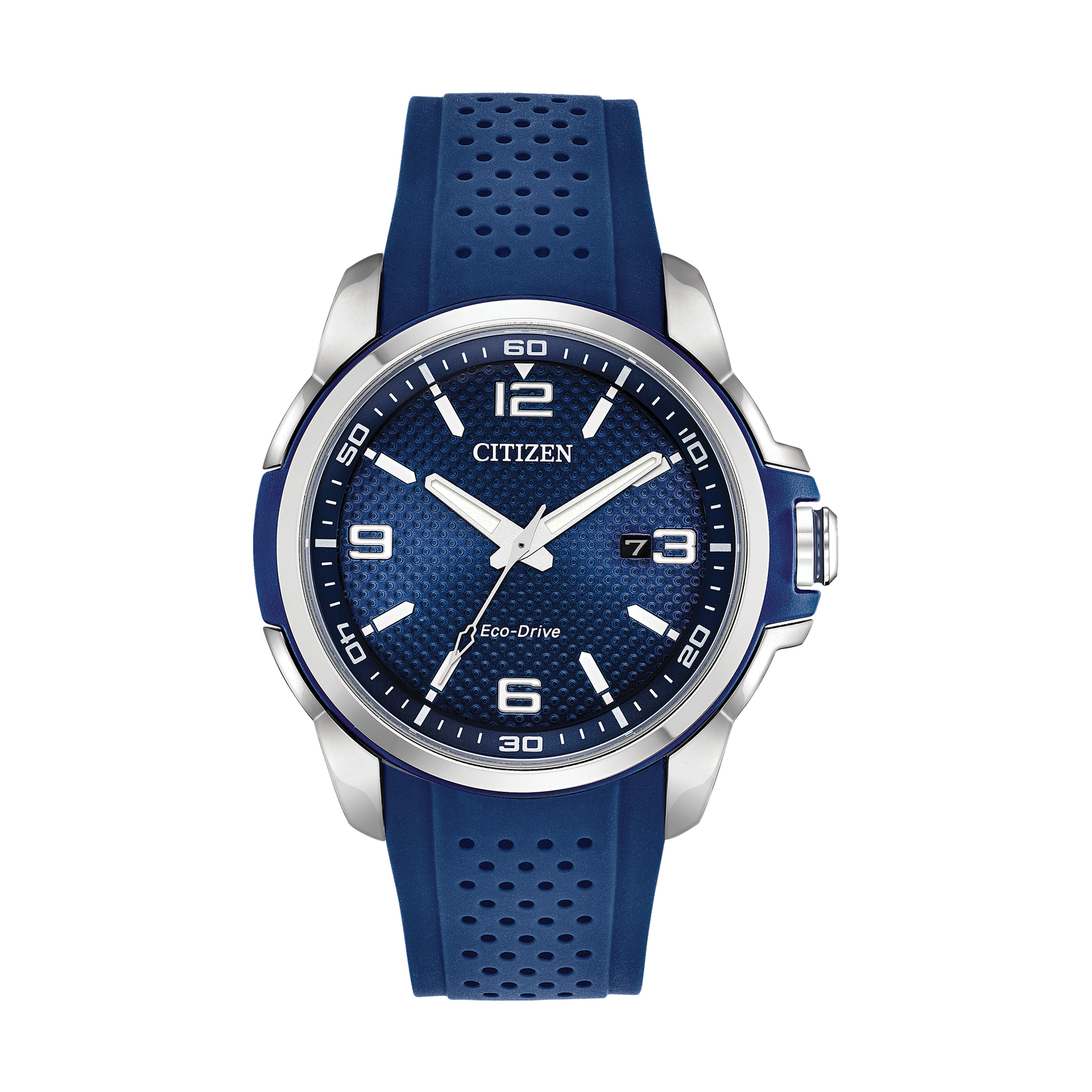 AW1158-05L-2.png AW1158-05L Citizen Blue Dial Blue Polyurethane Eco-Drive Men's Watch - Image 1